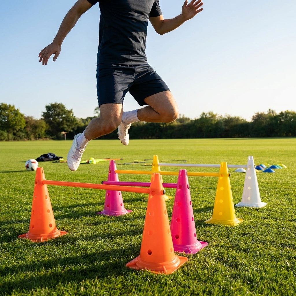Training cone hurdles available in multi-colour for sports training