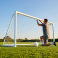 8 x 4 Football Goal Nets in White HDPE for Clubs and Schools