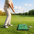 Golf swing mat showing swing path and contact point