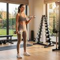 Chrome dumbbells with ergonomic design for gym and home use