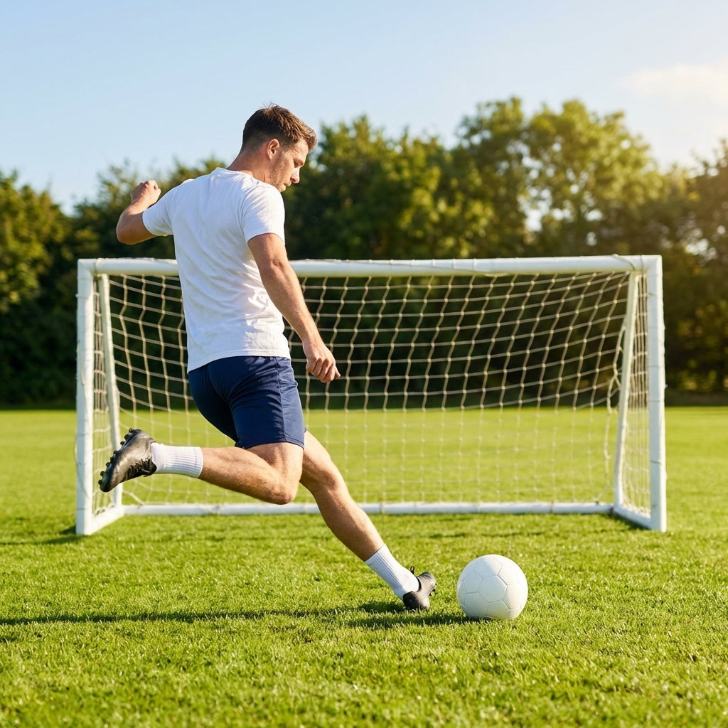 Men's football shorts made from lightweight polyester, ideal for matches