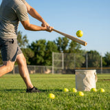 12 inch PVC softballs in bright yellow for slow pitch games