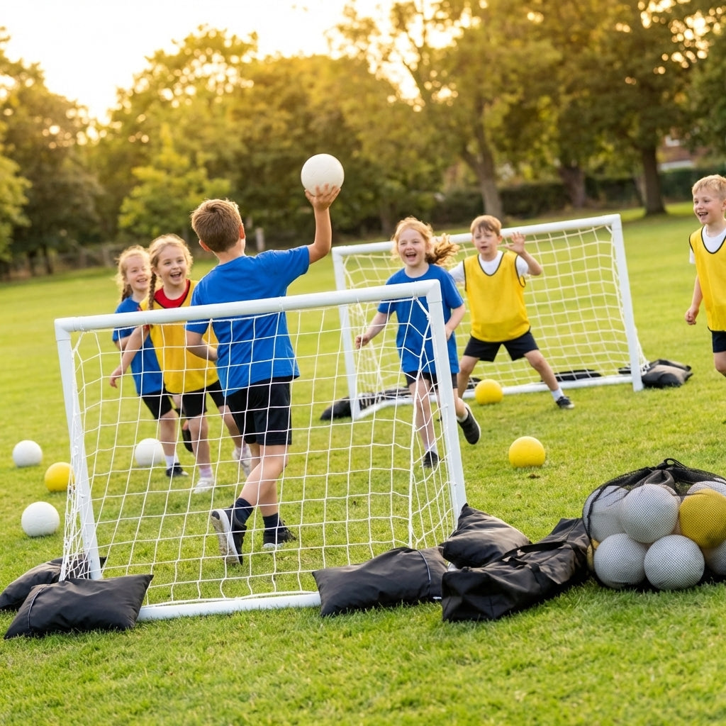 Handball goal pack with foam balls for primary schools - product detail