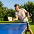 Table tennis bat with 9ply wood and carbon hybrid for club players