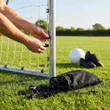Durable plastic football net clips for goal securement