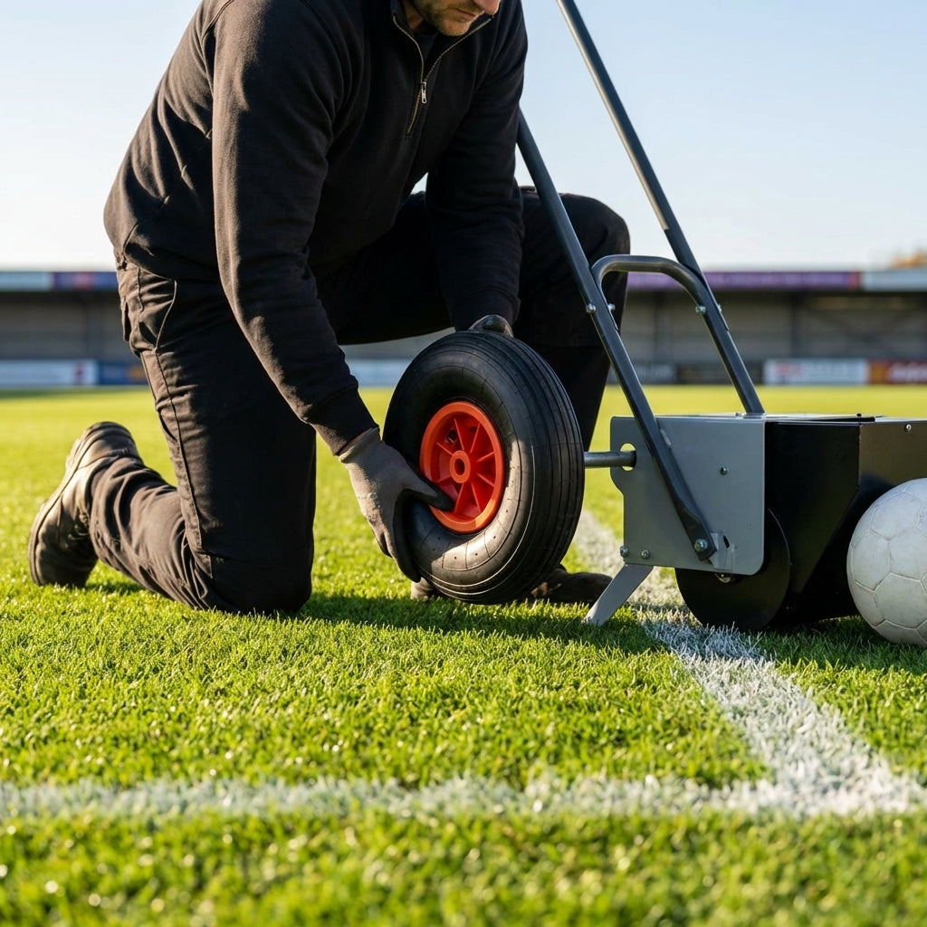Durable replacement parts for wheel transfer line marker