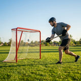 Street Hockey Goal with Galvanised Steel Frame and Red Powder Coat