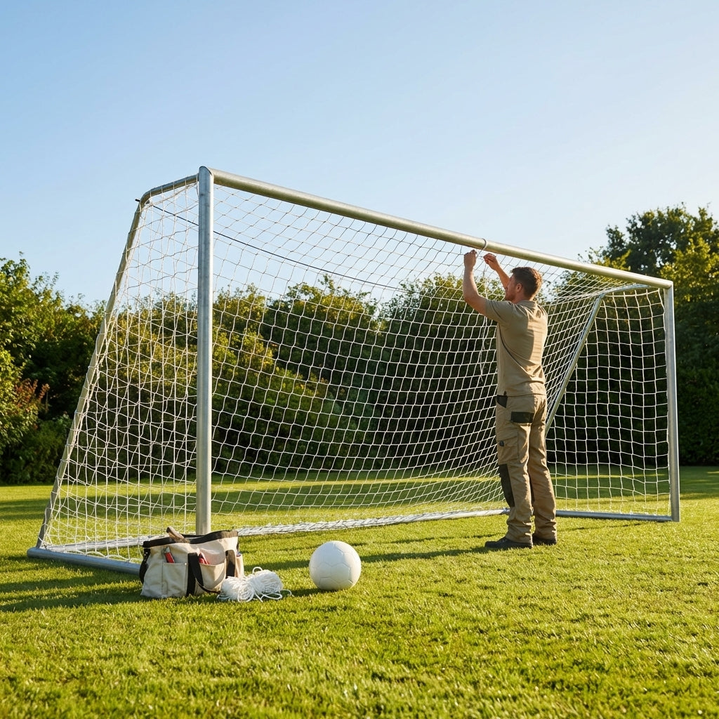 16 x 7ft replacement football goal nets in HDPE for football clubs