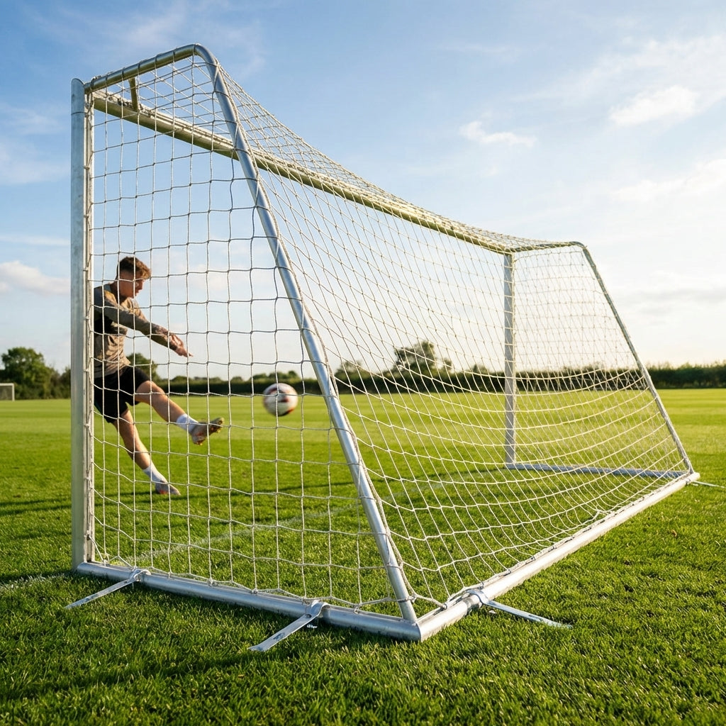 12ft x 6ft aluminium football goal for mini-soccer and training - product detail