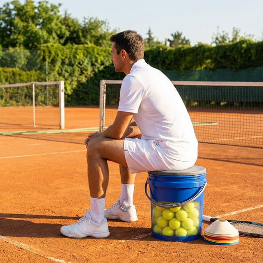 Ball Bucket with Cushioned Lid for Sports Storage - product detail