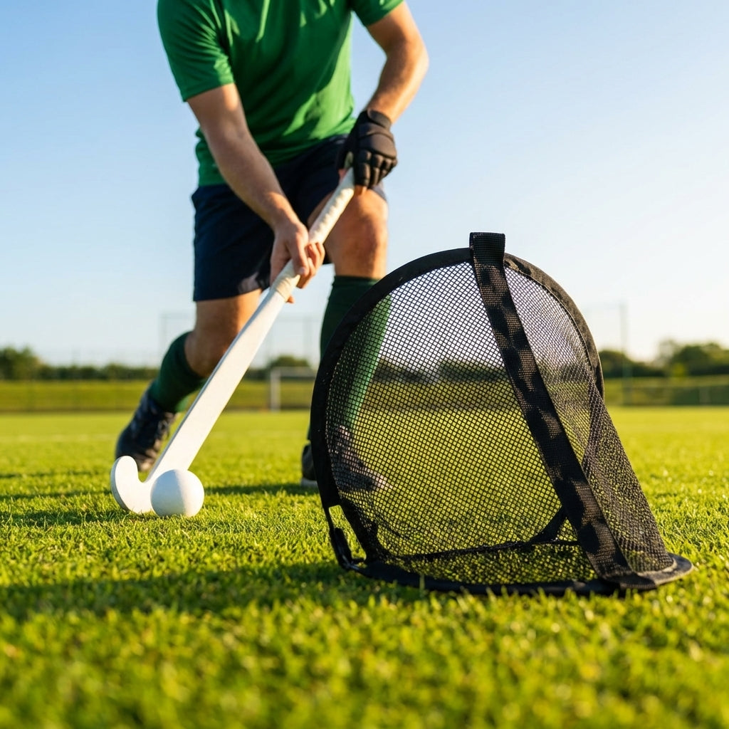Compact hockey target net made from steel for indoor and outdoor practice - product detail