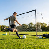 Full-size football goal with PVC & fibreglass for indoor and outdoor use