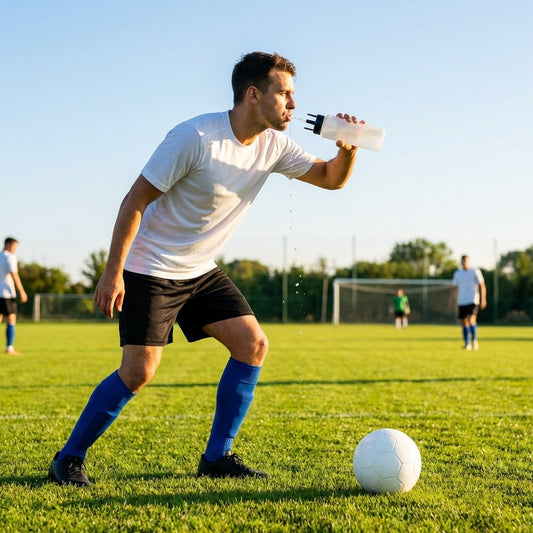 Hygienic water bottle with contactless nozzle for sports use