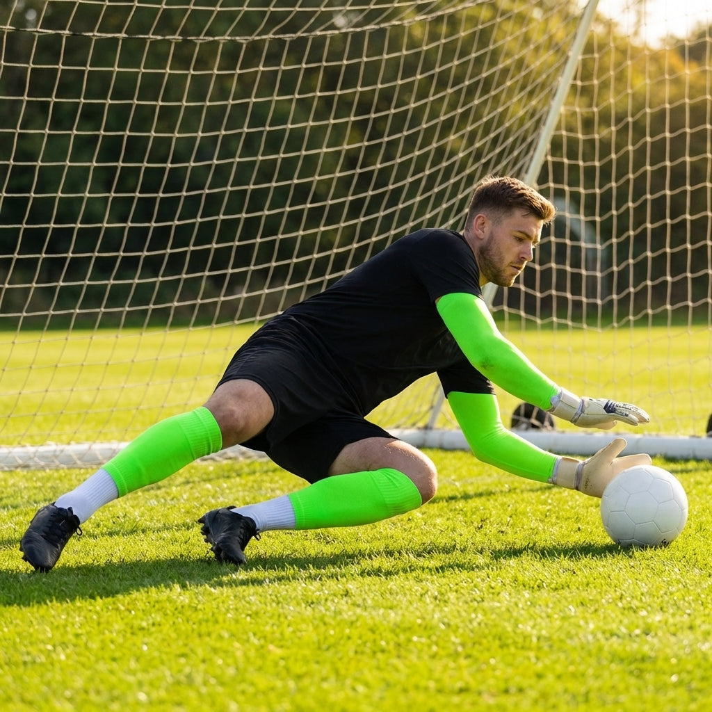 Goalkeeper socks in vibrant colours and multiple sizes