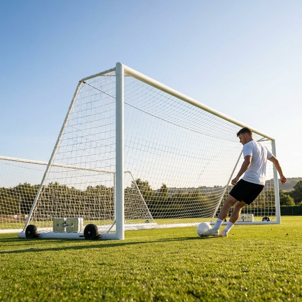 24x8ft aluminium freestanding football goal for stadium use - product detail
