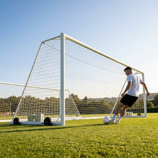 24x8ft aluminium freestanding football goal for stadium use - product detail