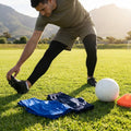 Men's compression base layer leggings in black, royal blue, and navy blue - product detail