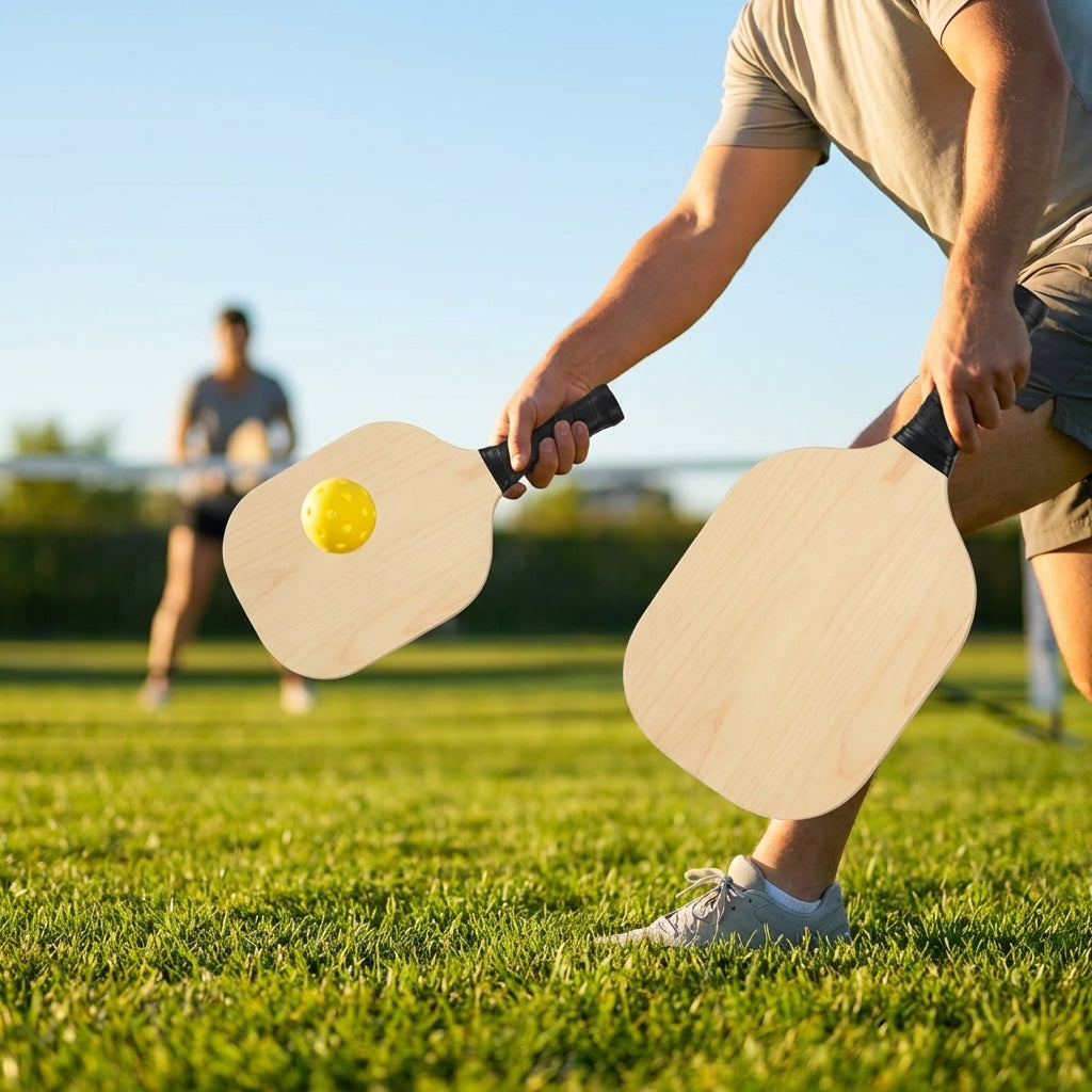 Wooden Pickleball Paddles for Beginners, 39cm, 7ply Cottonwood
