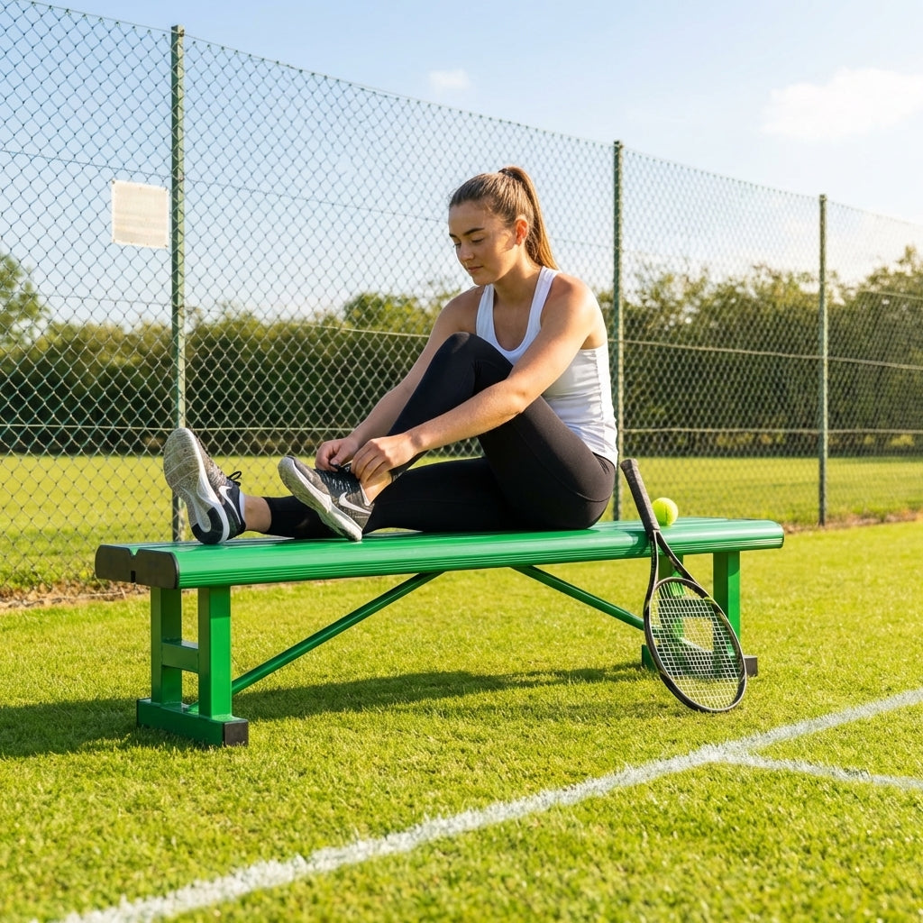 Tennis Court Bench in Aluminium for Sports Facilities