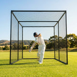 Freestanding cricket cage with galvanised steel frame for indoor and outdoor use