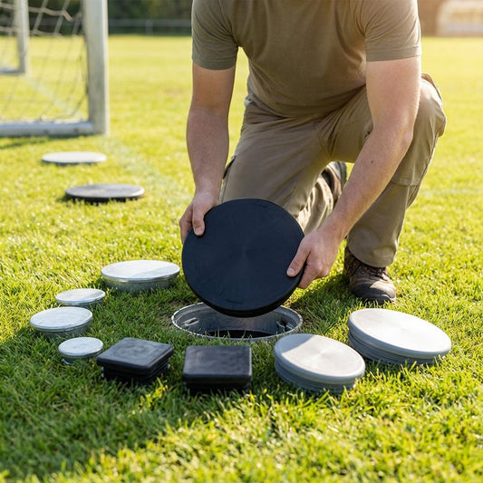 Replacement socket caps in various sizes and materials for sports facilities - product detail