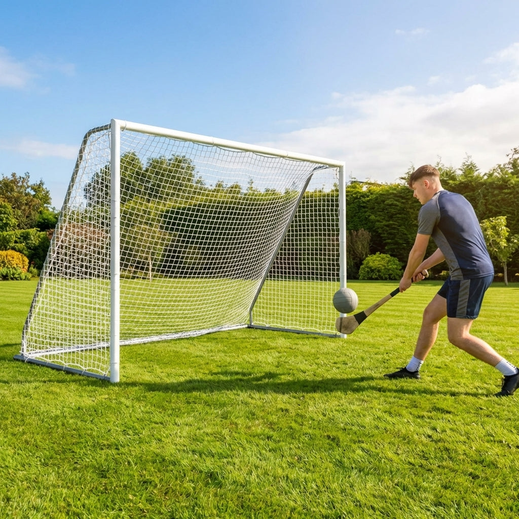8ft x 5ft Steel Gaelic Football & Hurling Goal for garden use