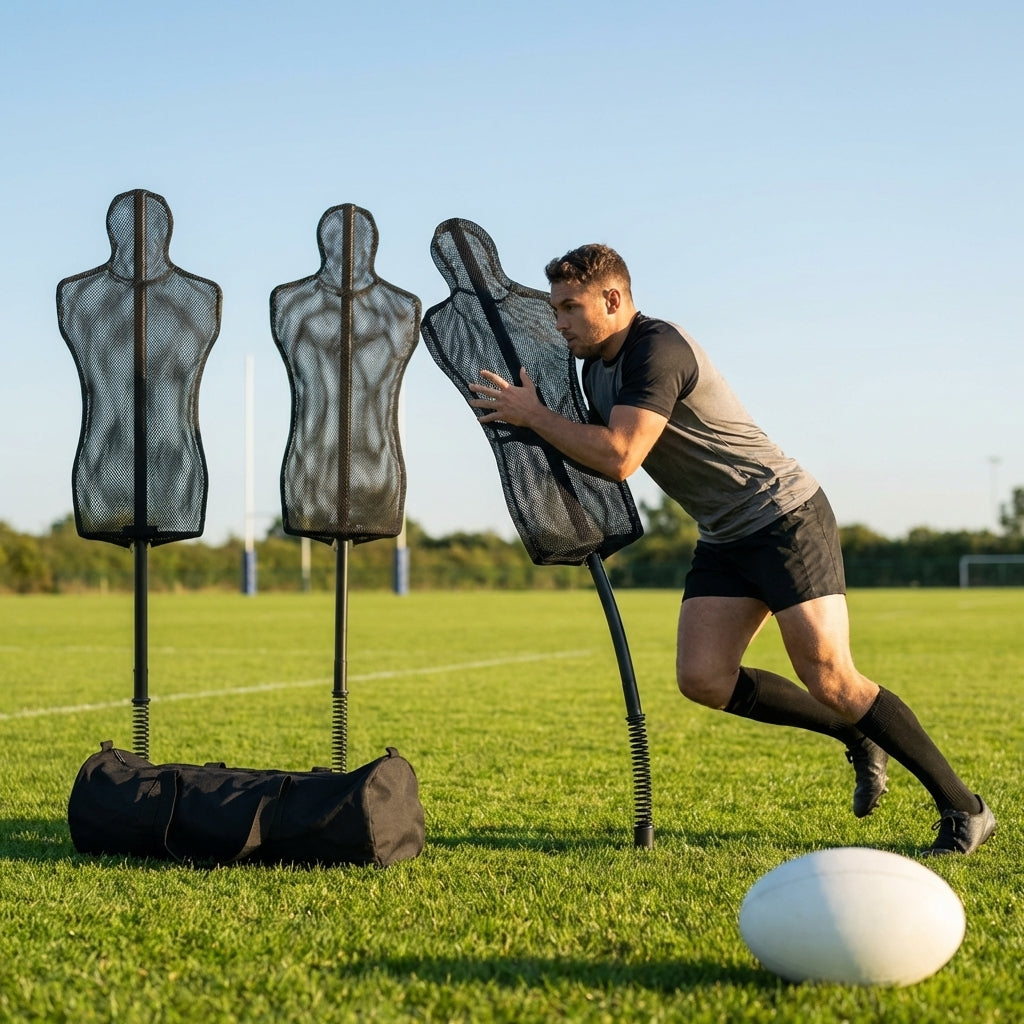 5ft Yellow Rugby Training Mannequins with Mesh and Plastic Construction - product detail