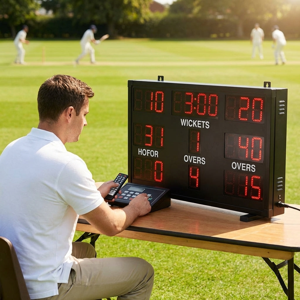 Electronic Cricket Scoreboard with Batsman ID for Sports Fields