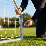 Durable goal locking buttons for football nets