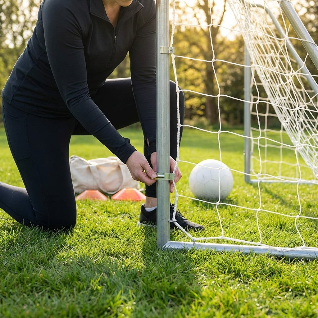 Steel football goal replacement parts for outdoor sports