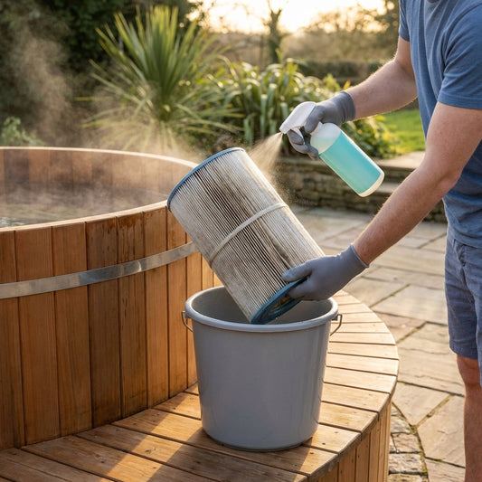 Hot Tub Instant Filter Cleaner 1L, chemical solution for domestic use - product detail