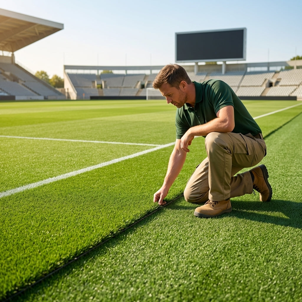Artificial Grass Surrounds for Football Pitches, Green, Weather Resistant