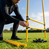 Pack of 8 agility pole clips made from weatherproof PVC - product detail