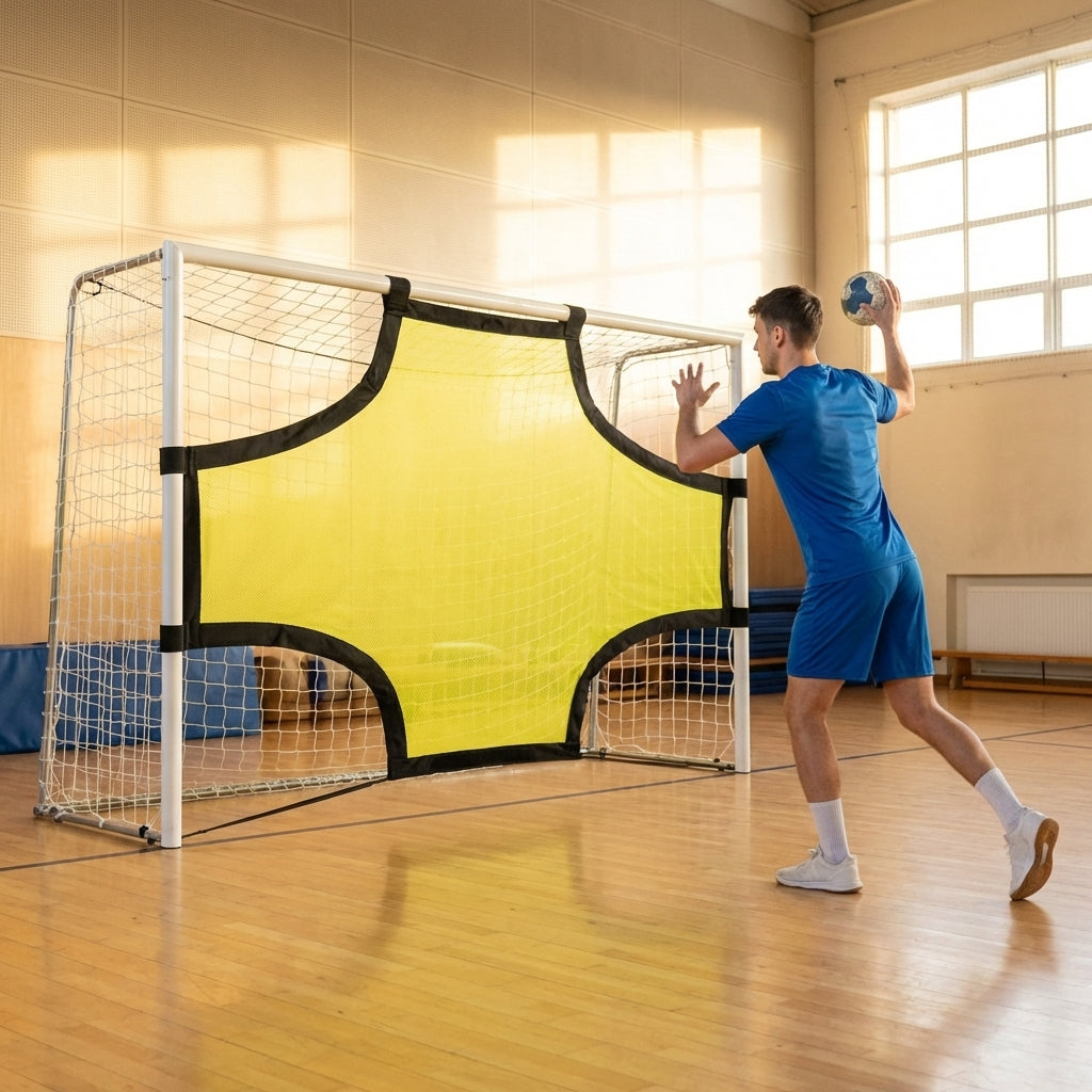 Handball goal target sheet with air mesh for training
