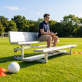 Mobile bleachers for sports events, aluminium construction