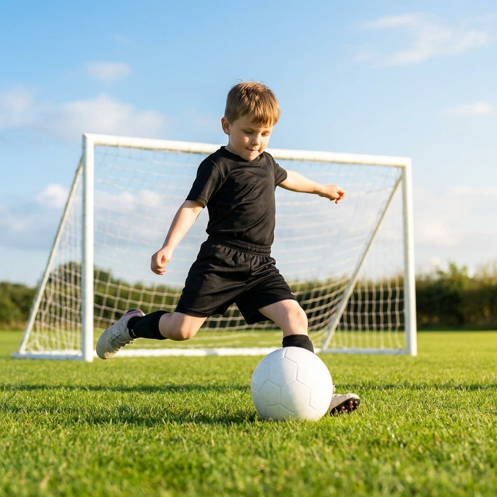 Junior football shorts made from polyester, ideal for matches