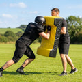 American Football Tackle Shield in blue and black with PVC and foam construction