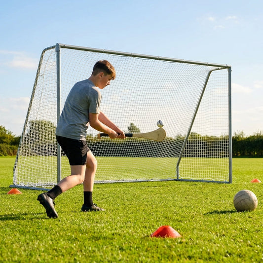 Steel Gaelic Football Goal 10ft x 6ft for garden and club use