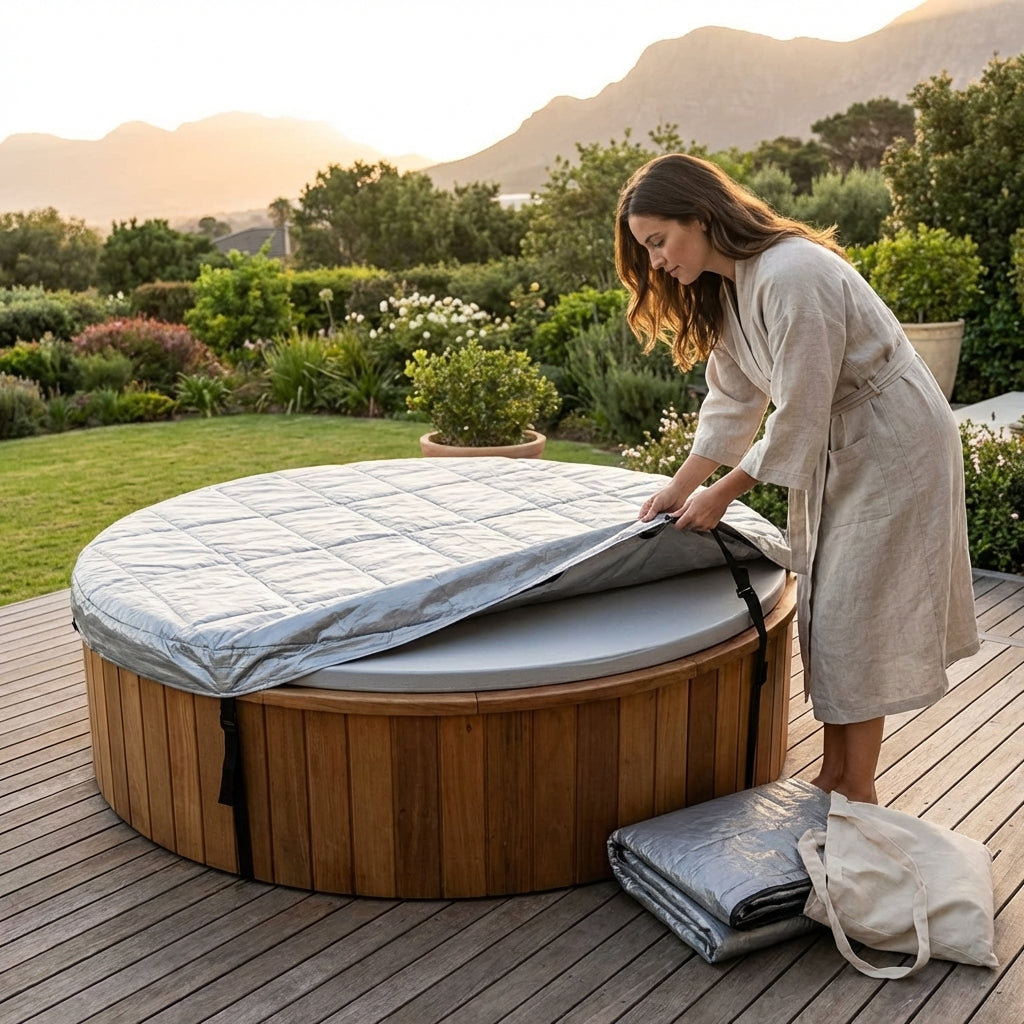 Hot Tub Thermal Cover in Grey with Double Insulation - product detail