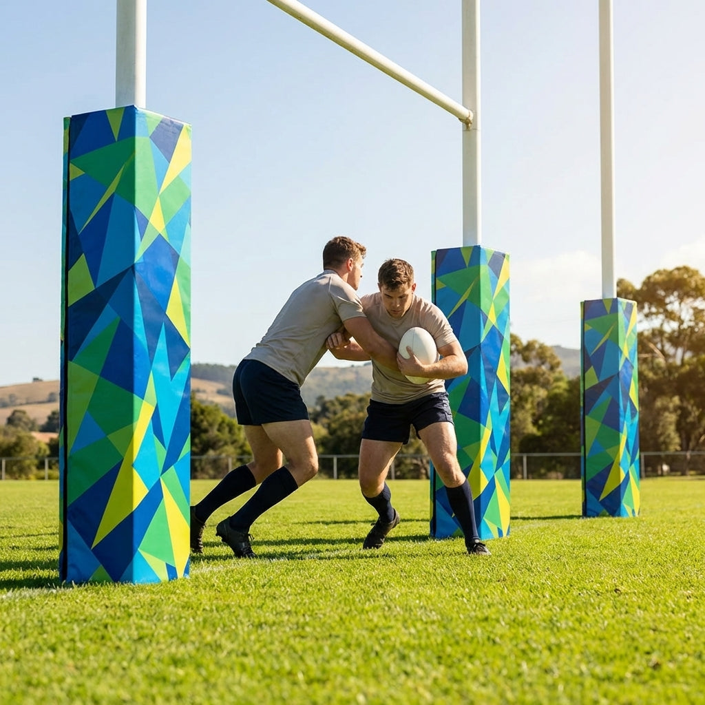 Customisable Rugby Post Protectors with PVC and Foam Core