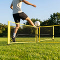 Football tennis net with adjustable height and durable steel frame