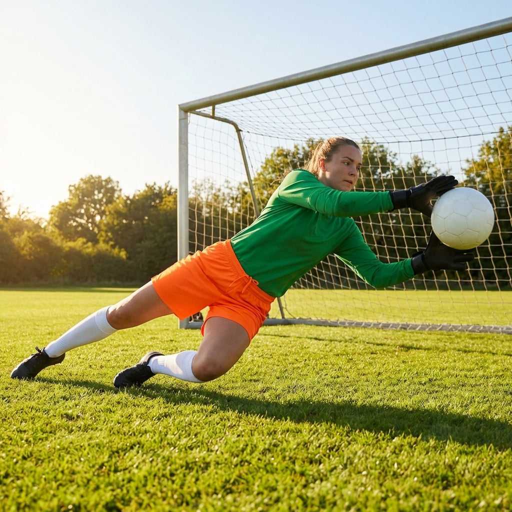 Women’s polyester goalkeeper shorts in vibrant colours