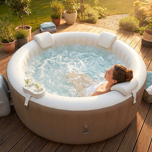 Hot Tub Comfort Set with Head Rests and Drinks Holder - product detail