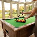 Pool triangle made of durable polyethylene for 2” English pool balls