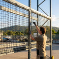 Custom height black rack netting for warehouse safety