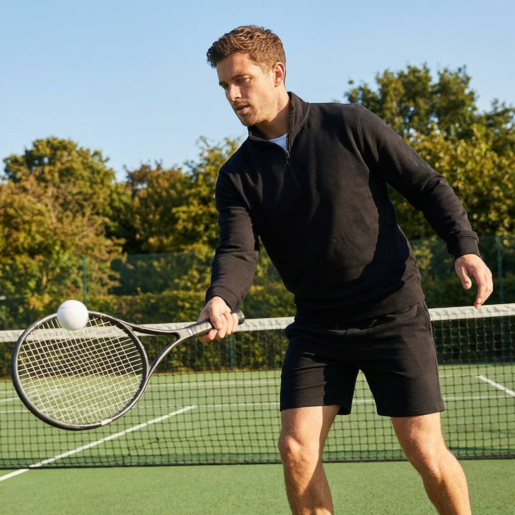 Men's Quarter Zip Tracksuit in Lightweight Polyester - product detail