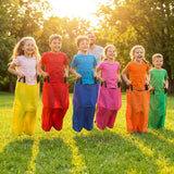 Sack race bags in assorted colours for sports day fun