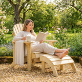 Wooden relax chair for outdoor garden use