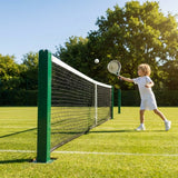 Mini tennis posts in Wimbledon Green made of steel for junior courts - product detail
