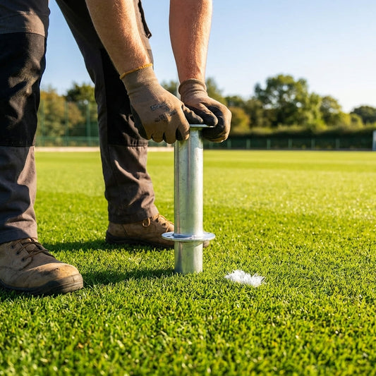 Turf Marker Inserter Tool made from galvanised steel for sports fields
